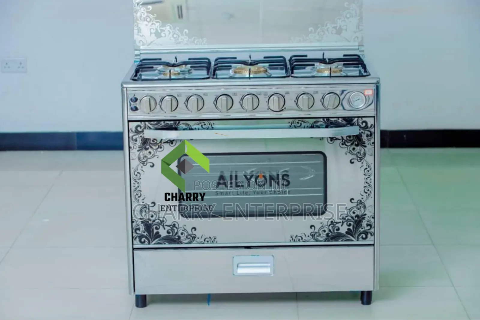 Alyons Free Standing Full Gas Cooker 5 Burners Gas Oven
*Size 60x90*