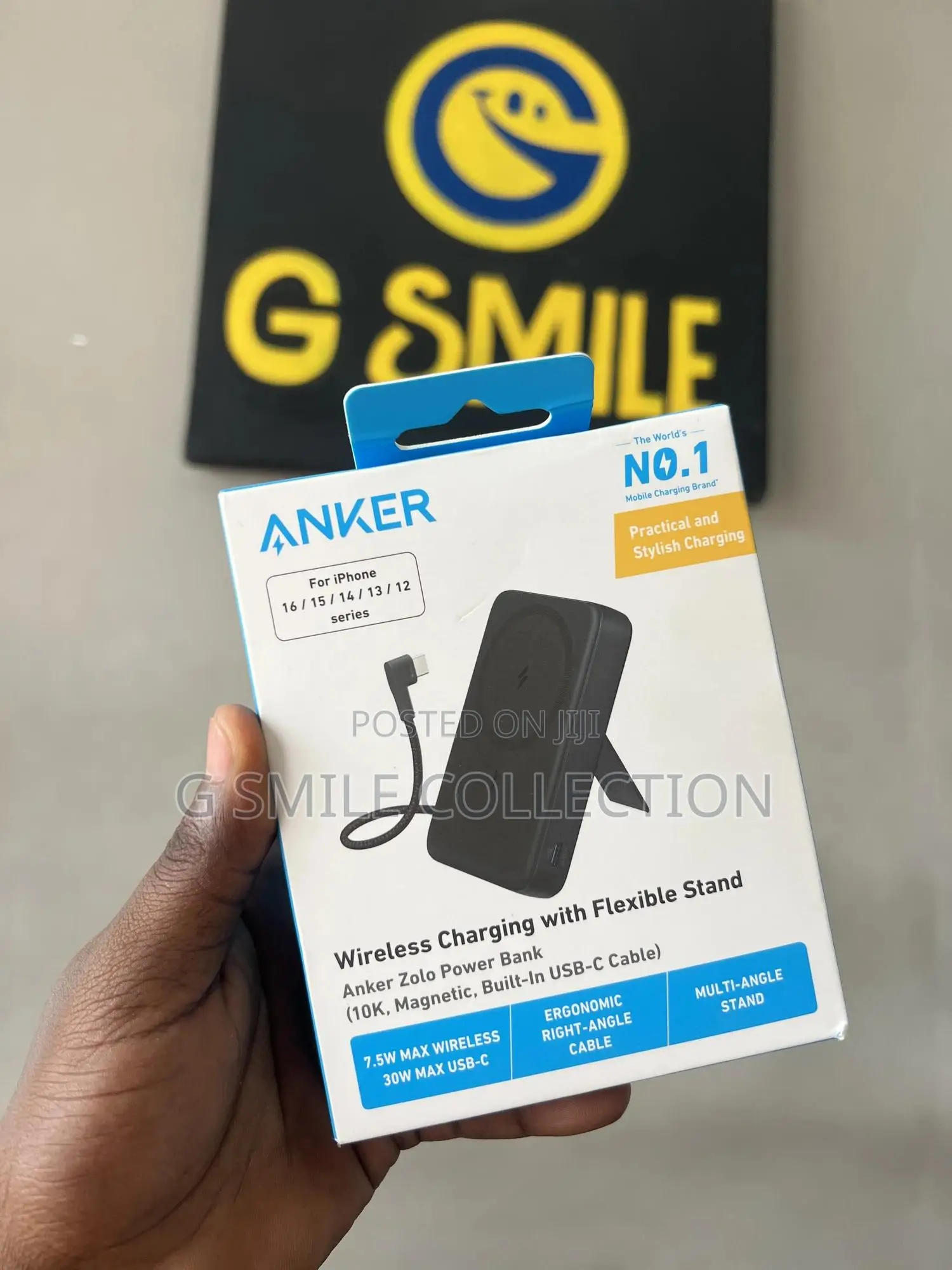 Anker Zolo Powerbank (10000mah, Magnetic, Built-in Usb -C Cable)