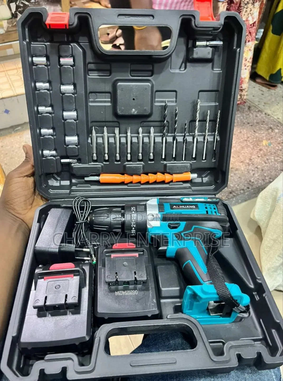 Alihuang 48v Cordless Drill Machine Tool Kit Yenye Nguvu