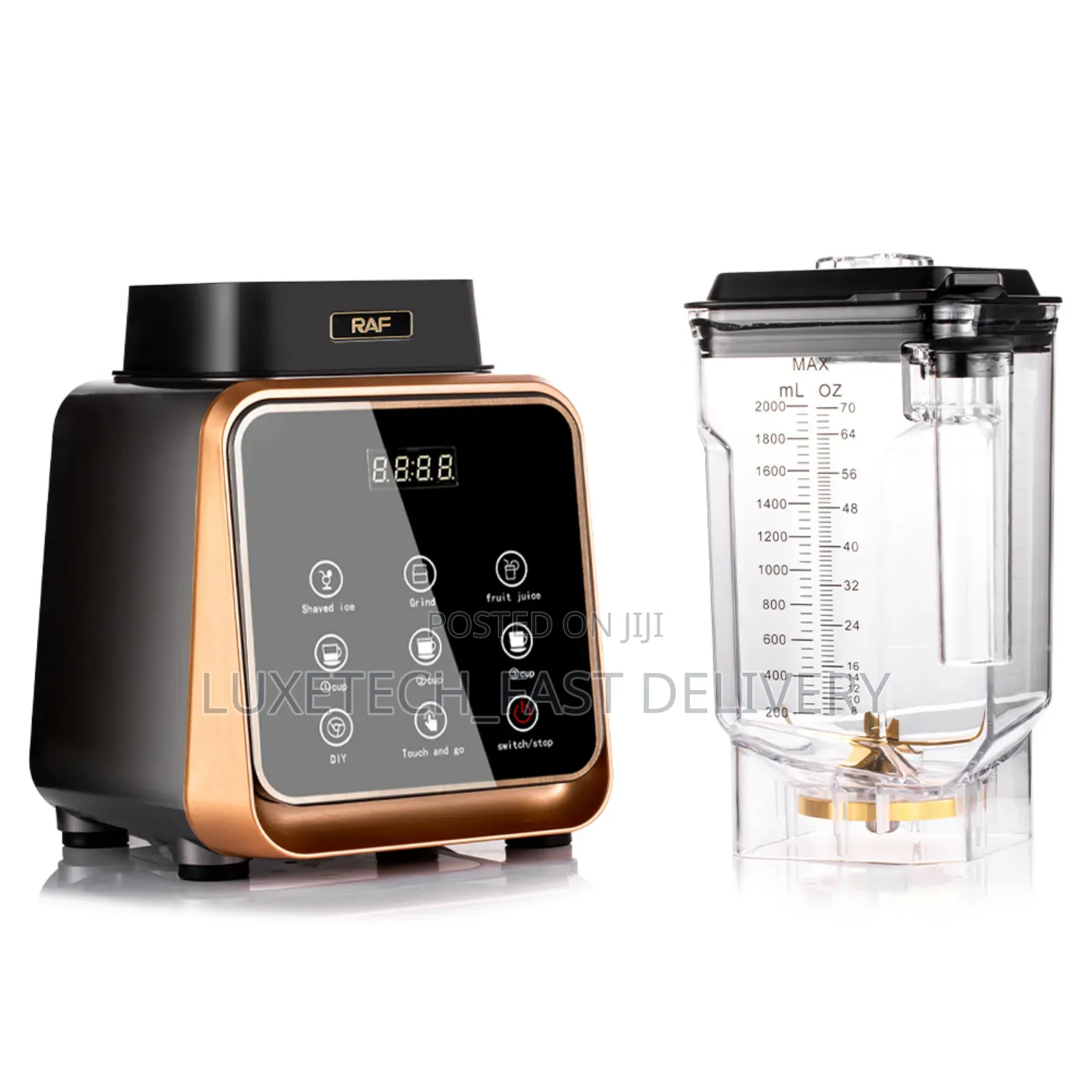Raf 2l Electric Smoothie Blender With Digital Display Multi-Function