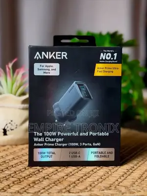 Anker Prime Charger (100w, 3 Ports, Gan)