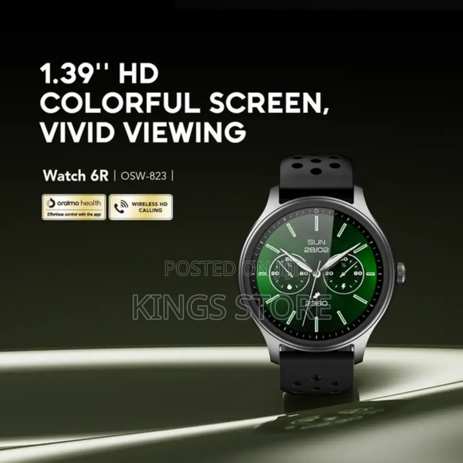 Oraimo Watch 6r 1.39'' Anti-Scratch Ip68 Smart Watch