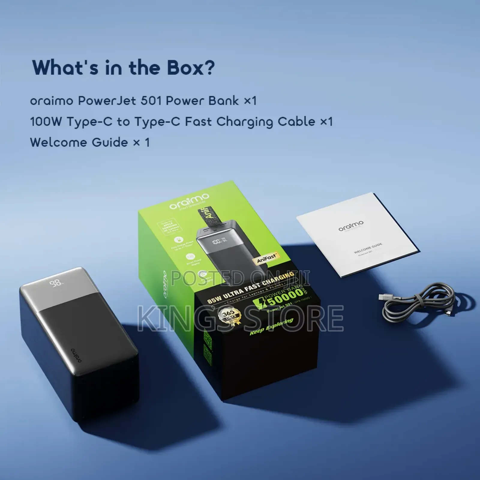 Oraimo Powerjet 501 50000mah 85w Fast Charging Power Banks