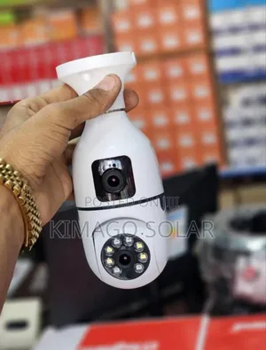 Hidden Bulb Camera With Dual Lens View