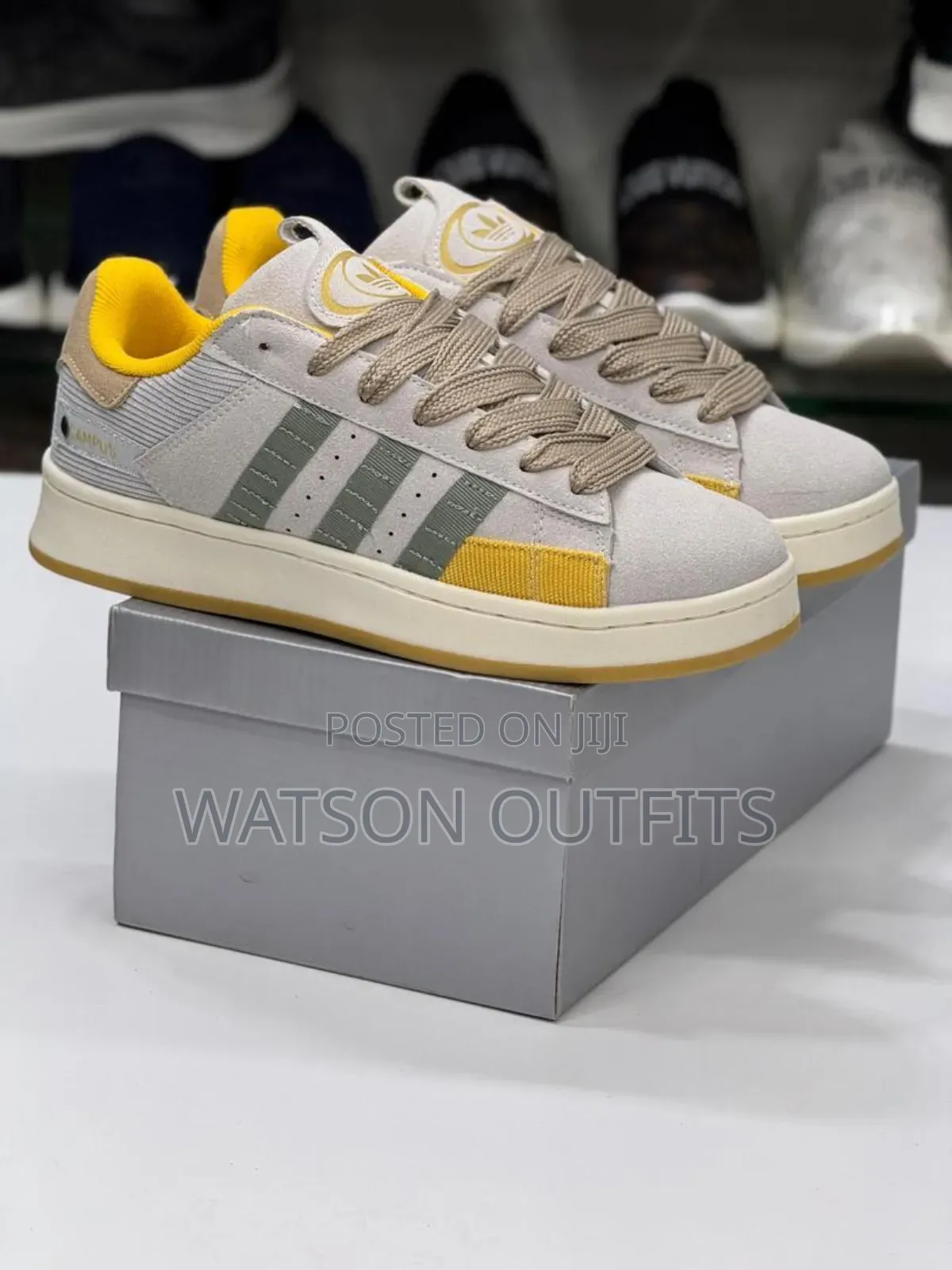 Men's Leather Sneaker Shoes or Viatu Vya Raba in Royal Adidas Campus