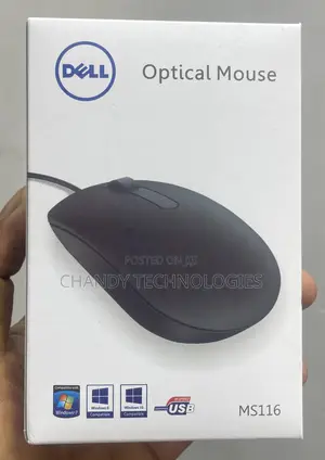 Dell Ms116 Wired Optical Mouse.