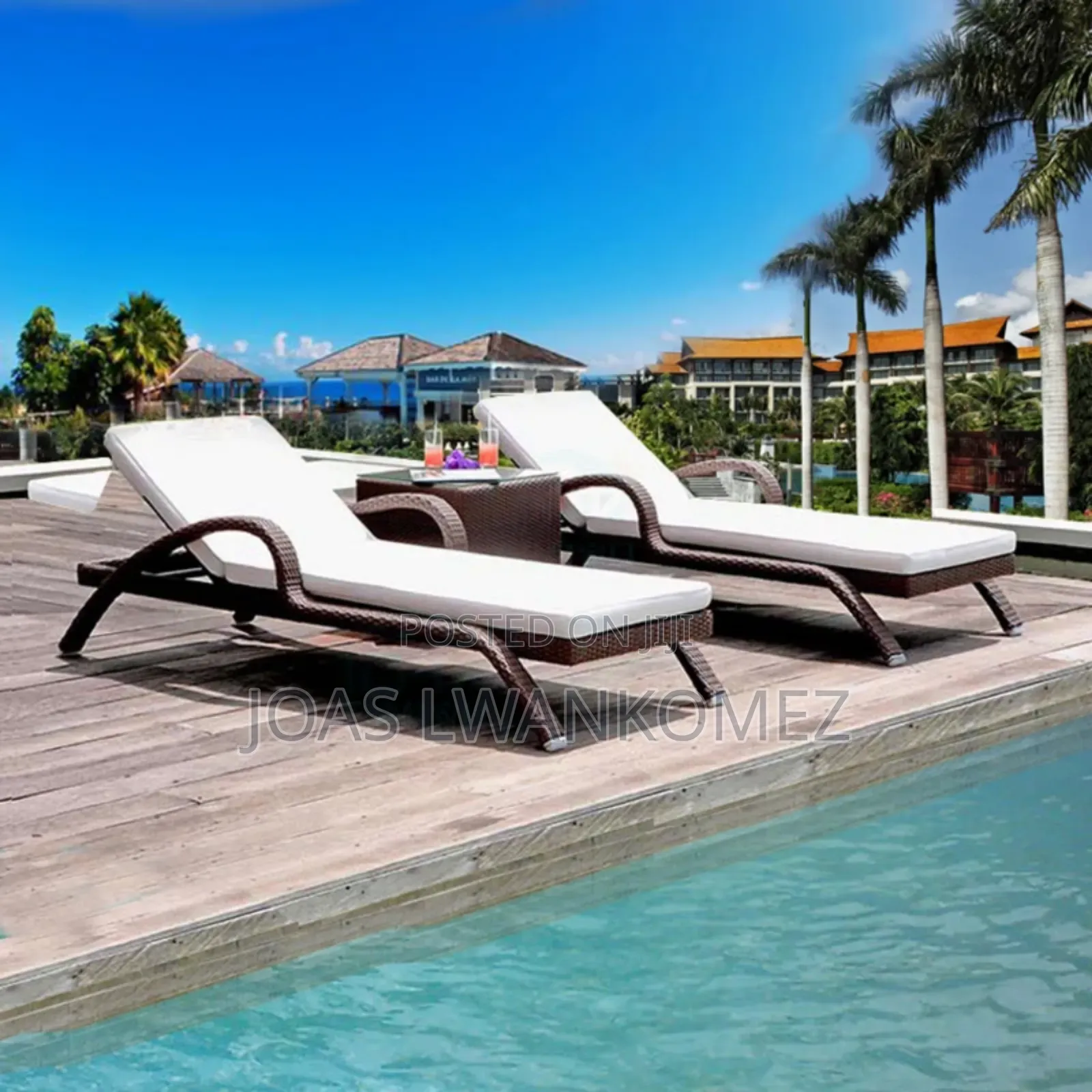 Outdoor Sun Lounge Cushion(Pool Courtyard Resort)