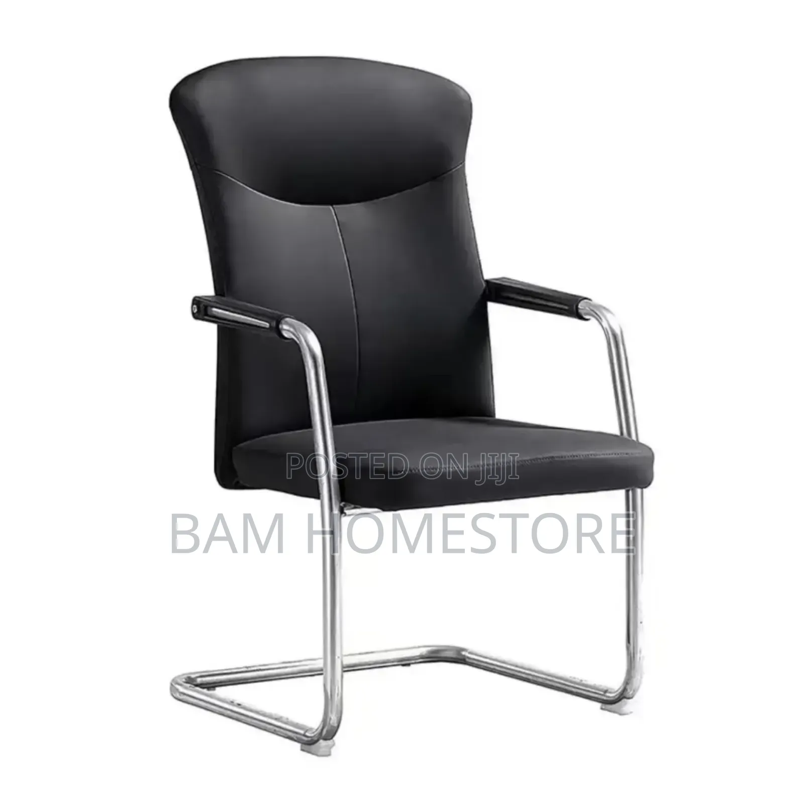 Executive Leather Office Guest Chair - Modern 037c Cantilever Design