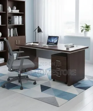 Executive Office Desk - 140cm Large Workstation With Drawers