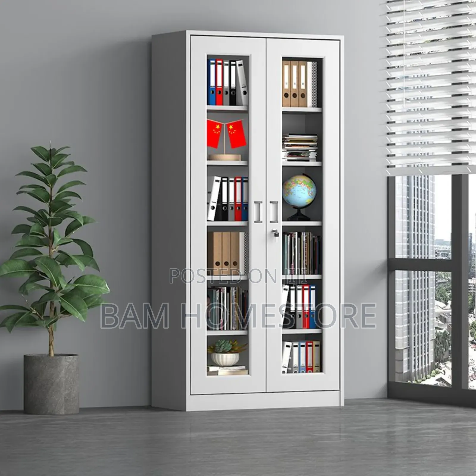 Modern Xs 173 Glass Door Filing Cabinet - Professional Office Storage