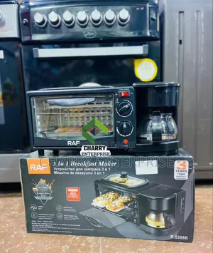 Raf Breakfast Maker 3 in 1 Toaster Oven Coffee Maker Frying Pan/ Grill
