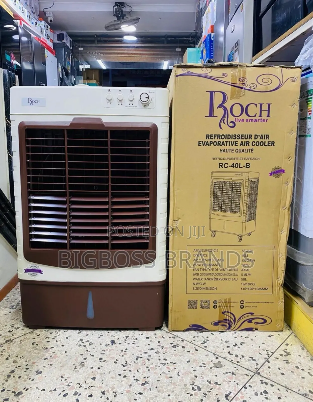 Roch Air Cooler [Rc-40lb-B] 50 Liters
