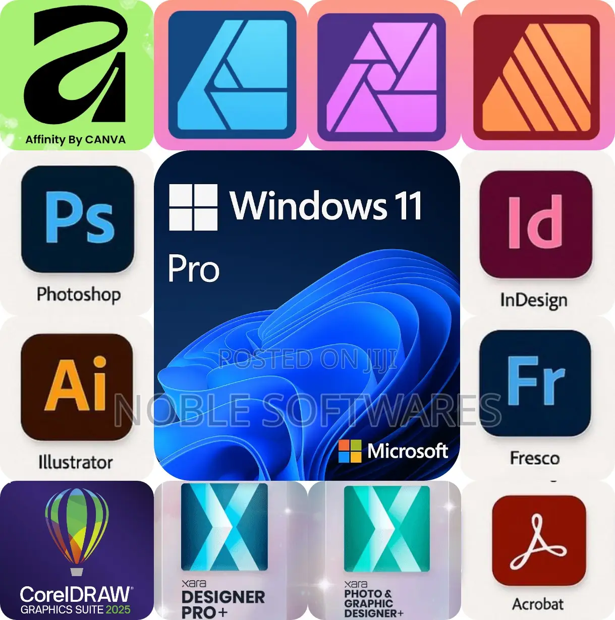 Windows 11 Pro + Graphics Design Softwares ( Installation )