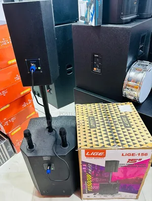 Lige-156 15" High-Power Karaoke Professional Speaker With 2 Microphone