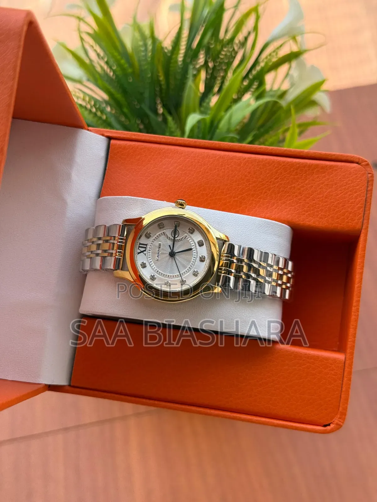 Cartiel Classic Watch for Ladies Silver Gold and White