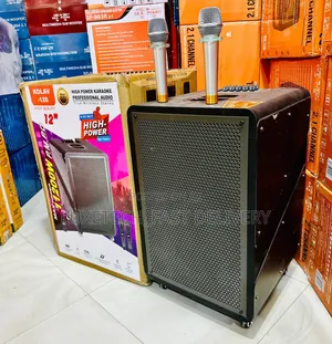 Kolav-128 High Power Karaoke Professional Audio Speaker With 2 Mics