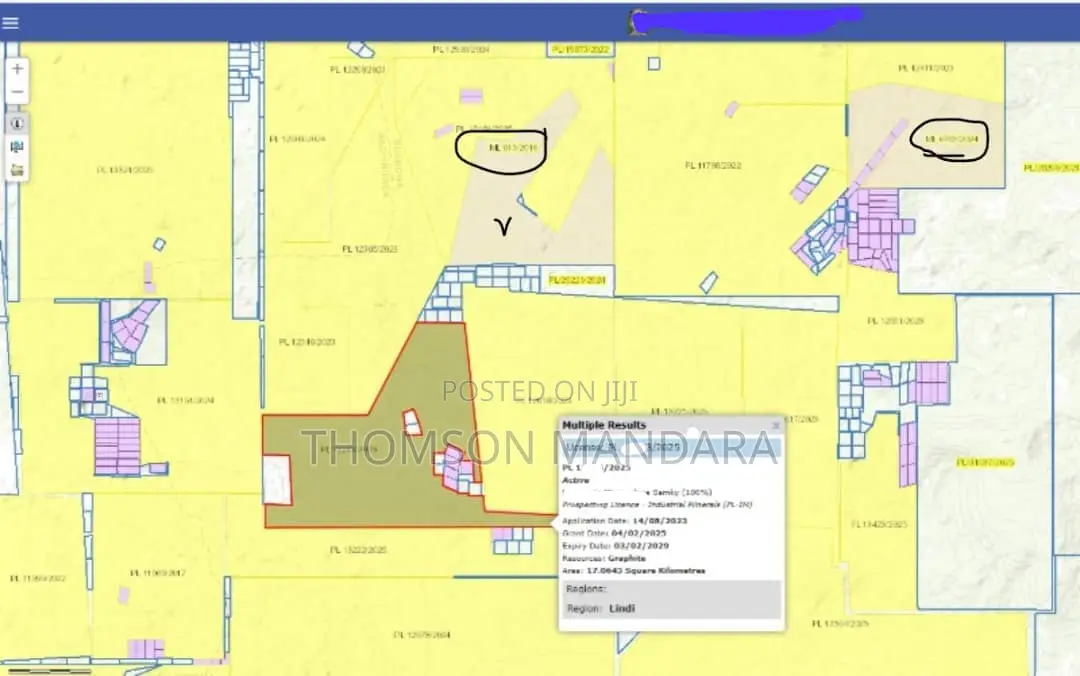 4plots of Graphite Minerals 65 Square Kilometers