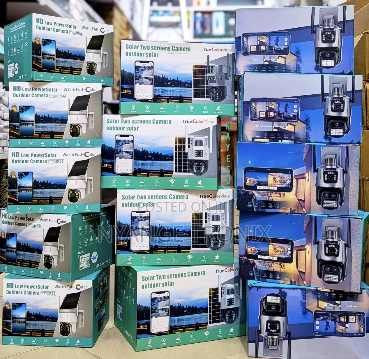 Solar Double Lens CCTV Camera
