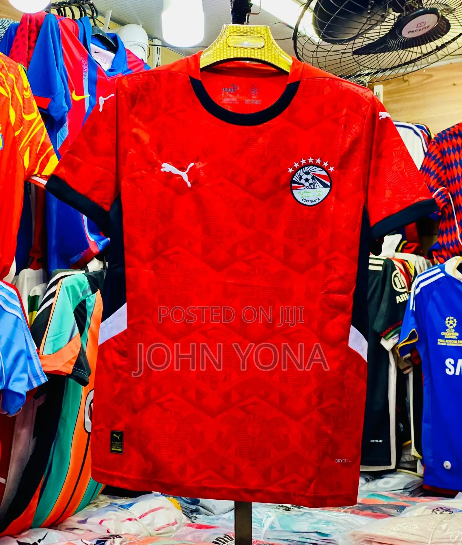 Egypt 2025 Home Jersey in Red and Black