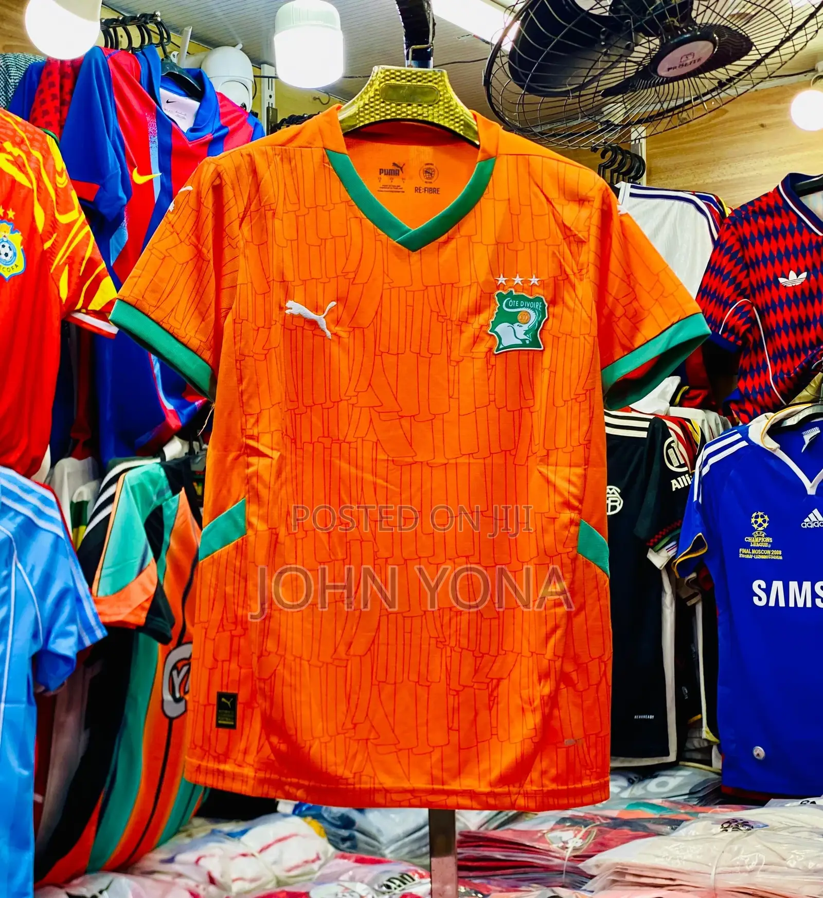Ivory Coast 2025/2026 Home Replica Soccer Jersey in Orange