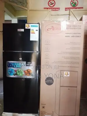Aero Double Door Refrigerator 120l (Ard-120blk / Slv) (Black Silver)