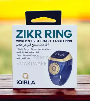 Iqibla Zikr Ring Smart Islamic Prayer Reminder Tasbih Counter Ring