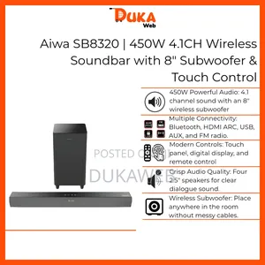 Aiwa Sb8320 450w 4.1ch Wireless Soundbar With 8" Subwoofer