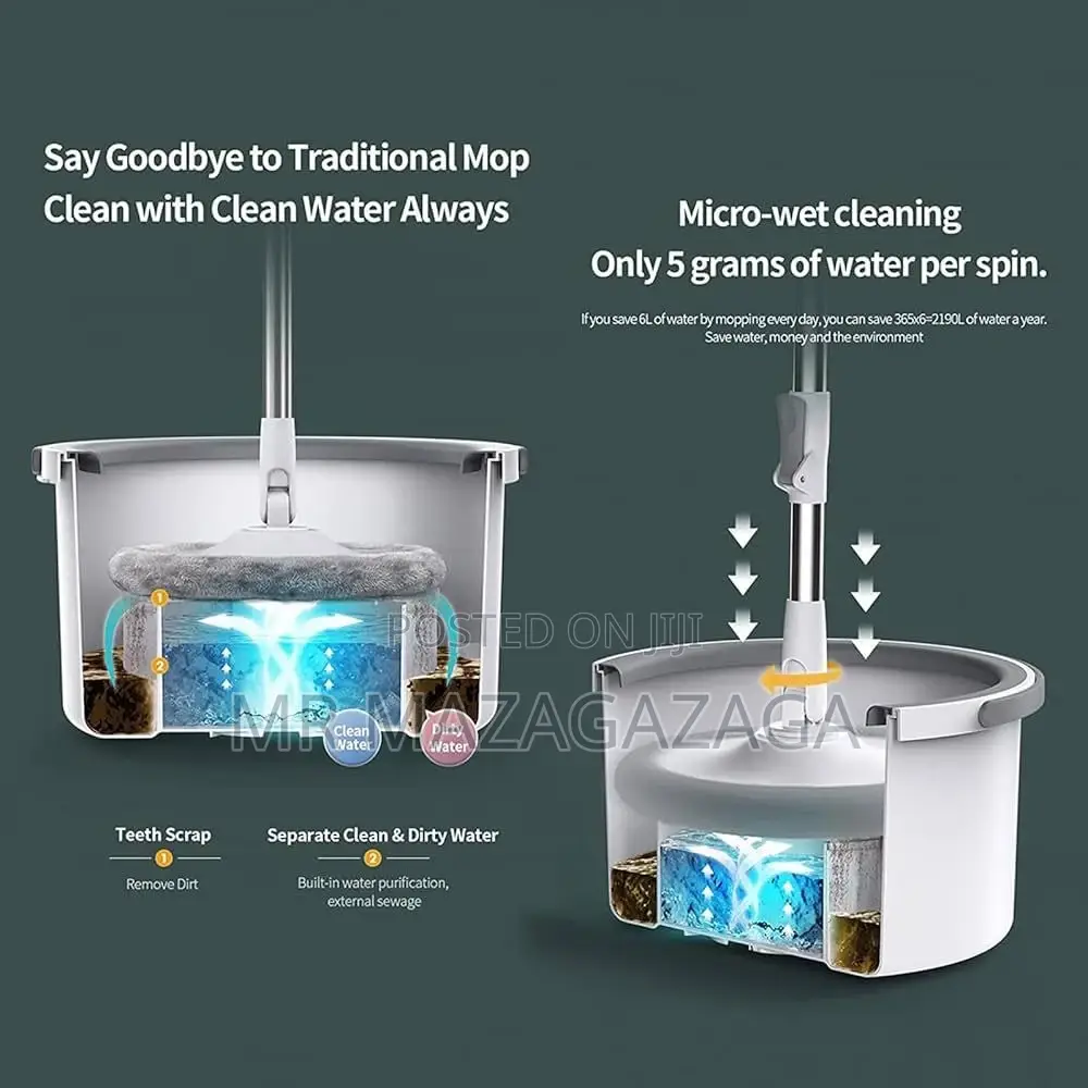 Round Clean Dirt Water Separation Spin Mop