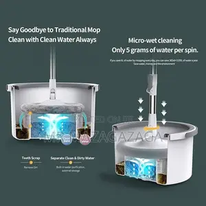 Round Clean Dirt Water Separation Spin Mop