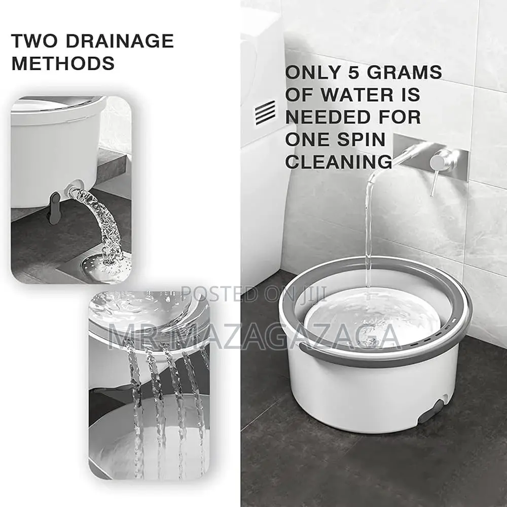 Round Clean Dirt Water Separation Spin Mop