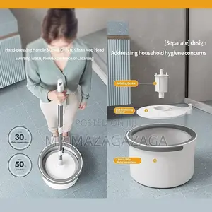 Round Clean Dirt Water Separation Spin Mop