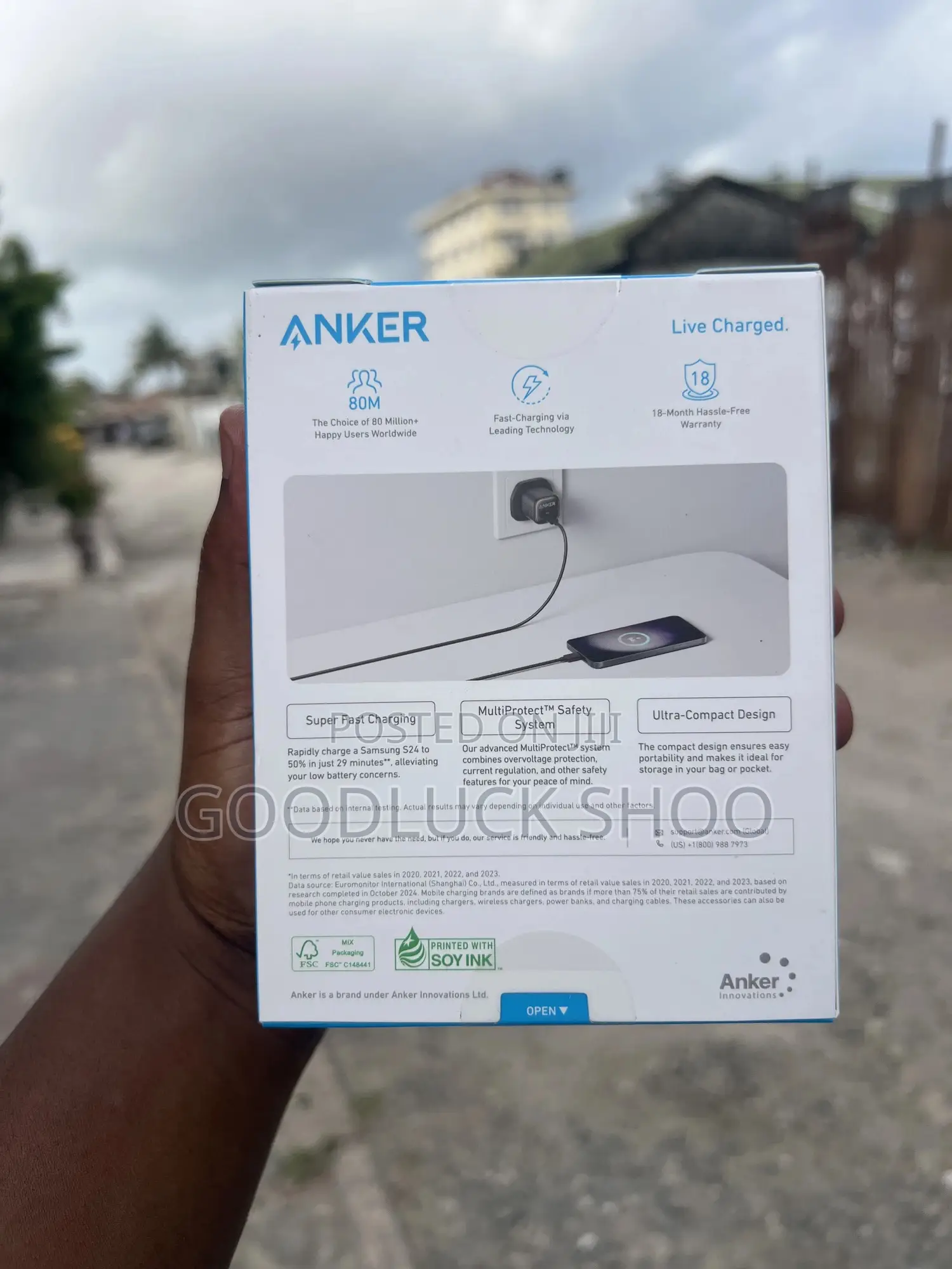 Anker Charger (25w, Compact) With Usb-C Cable