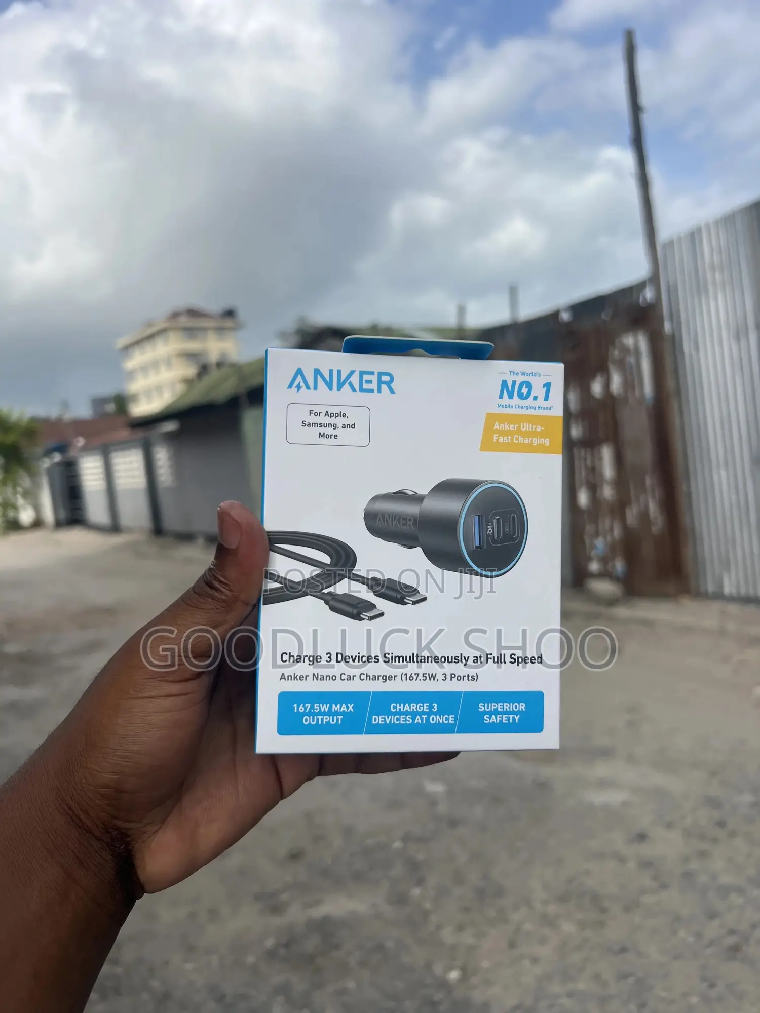 Anker Nano Car Charger (167.5w, 3 Ports)