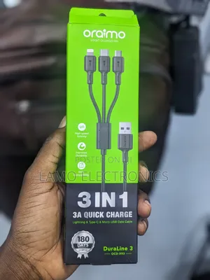 Oraimo Duraline 3 Ocd-X93 3 in 1 3a Quick Charge Cable