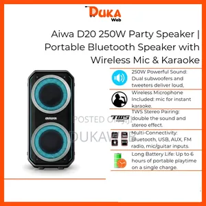 Aiwa D20 250w Portable Party Speaker