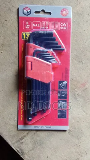 Allen Keys Set 13pcs CRV 6150