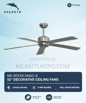 Dolphin Ceiling Fan Decorative * 5-Blades * Full Metal Body Dcf52
