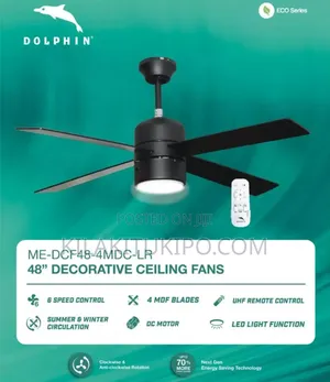Ceiling Fan*With Light "48" Decorative 
* 4-Blades 
Dfc48-4lr