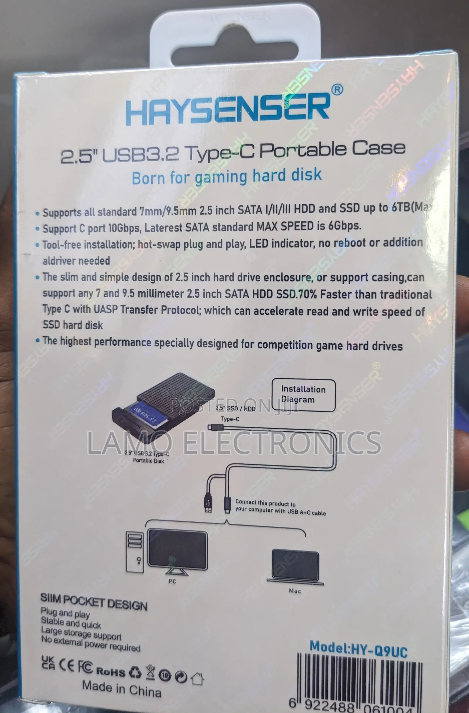 Haysenser Hy-Q9uc 1004 2.5" Type-C Portable Disk External Case