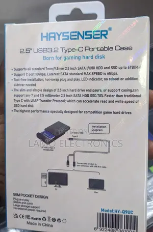 Haysenser Hy-Q9uc 1004 2.5" Type-C Portable Disk External Case