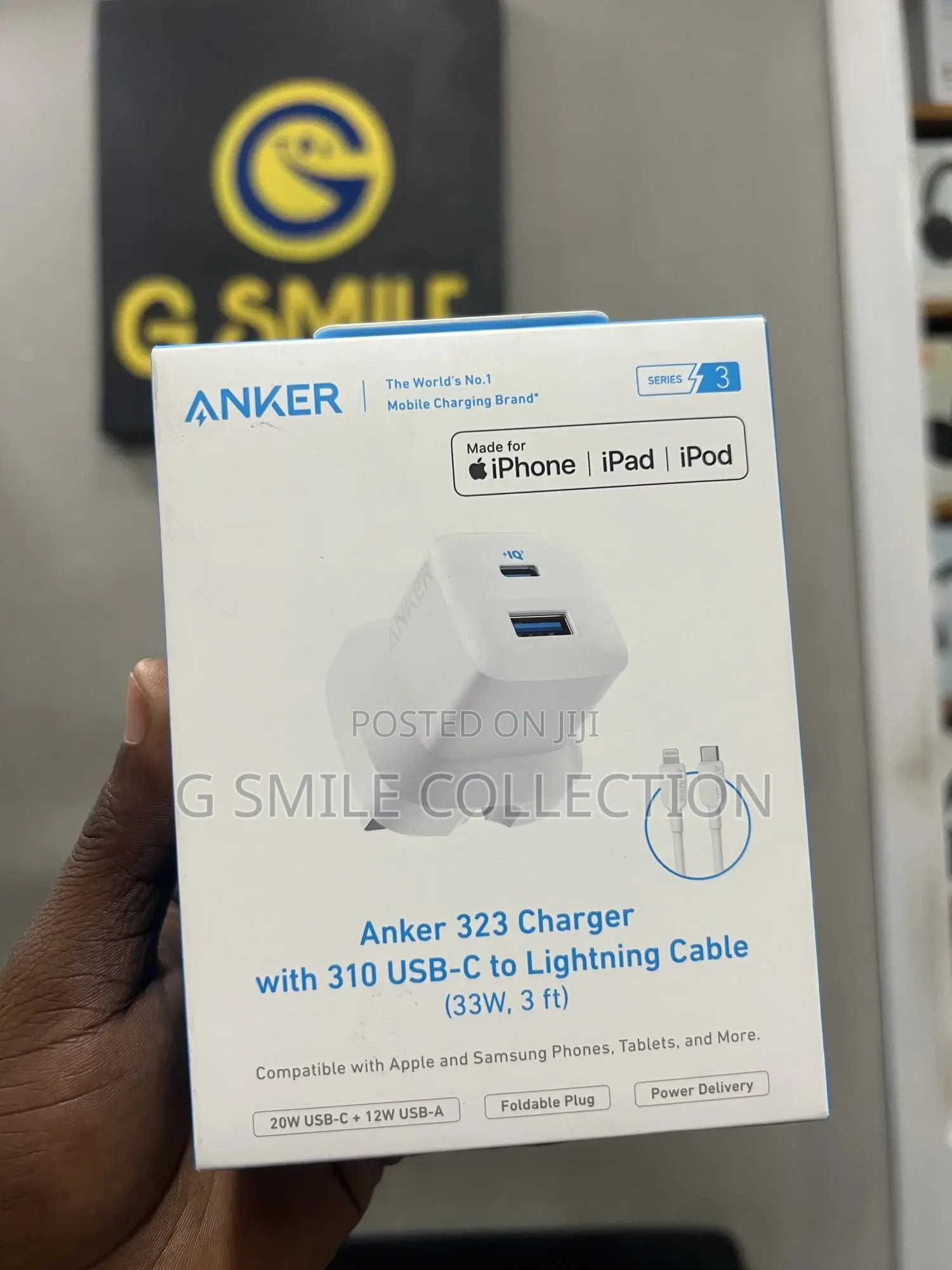 Anker 323 Charger With 310 Usb-C to Lightning Cable (33w, 3 Ft)