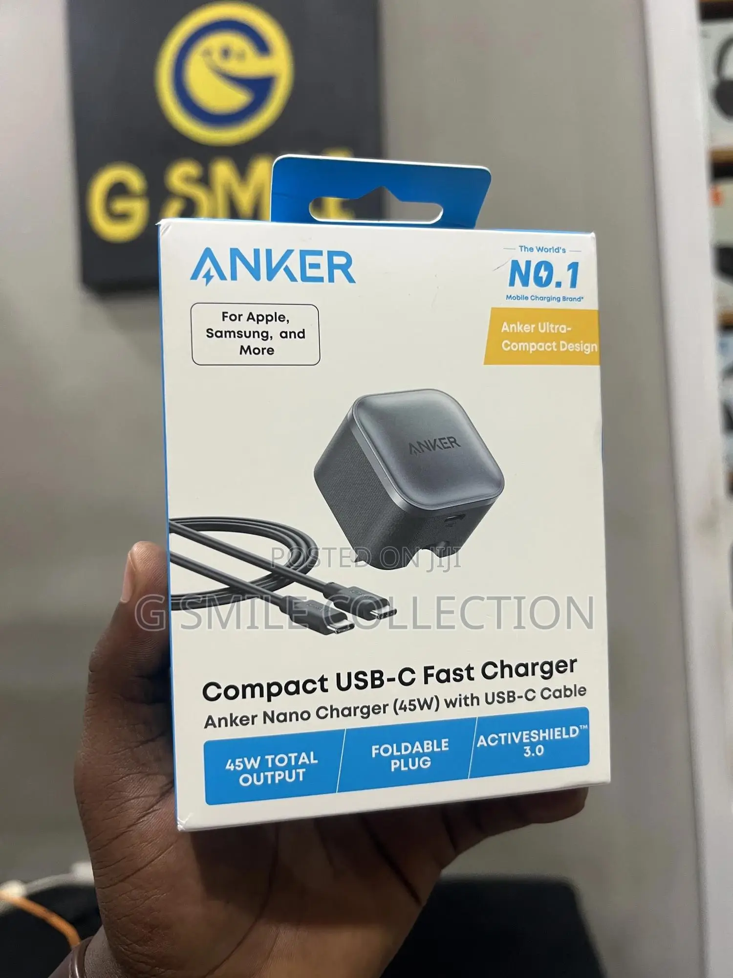 Anker Nano Charger (45w) With Usb-C Cable