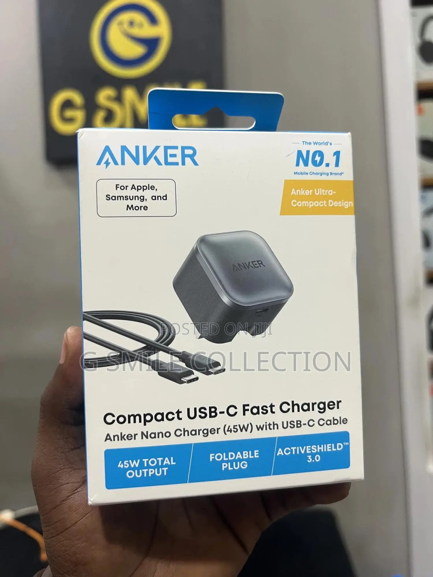 Anker Nano Charger (45w) With Usb-C Cable