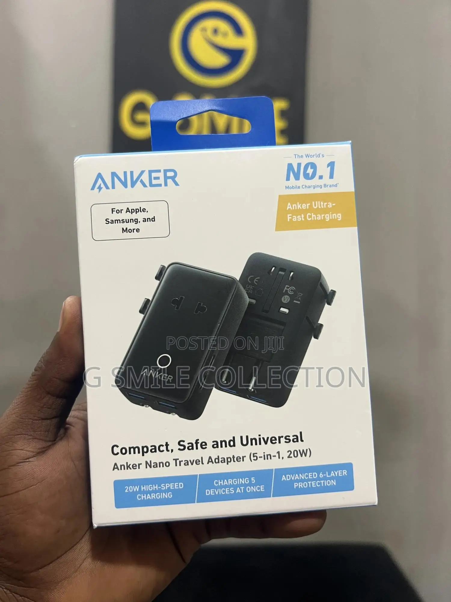 Anker Nano Travel Adapter (5-in-1, 20w)