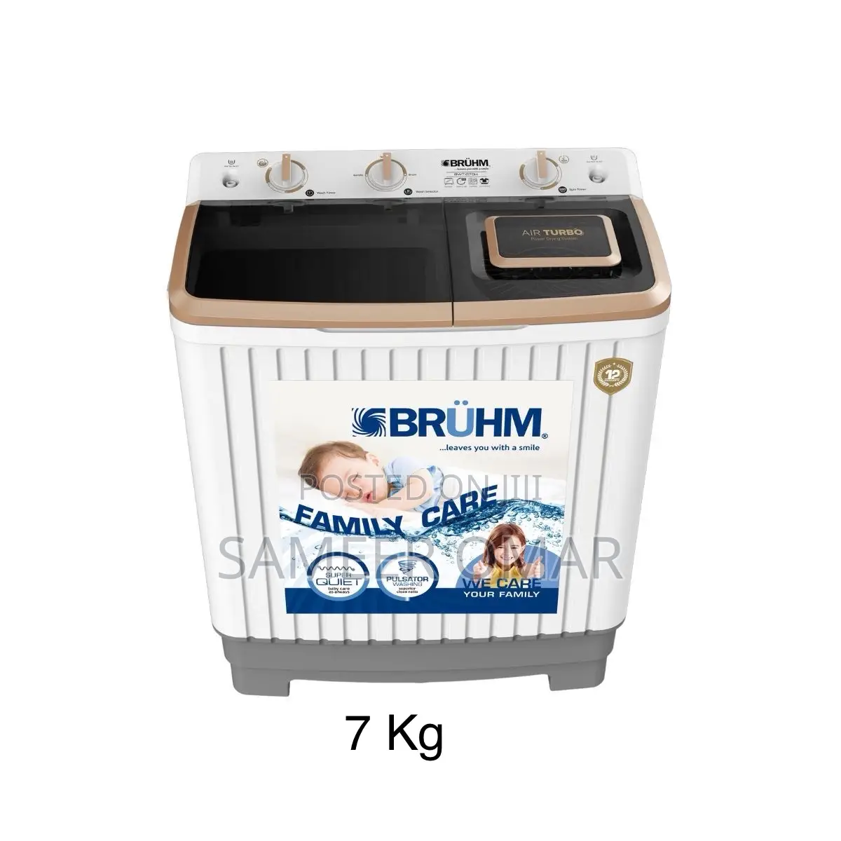  Brühm Twin Tub Semi Automatic Washing Machine