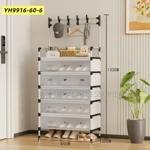 5-Tier Modular Dust-Proof Drawer Shoe Rack.