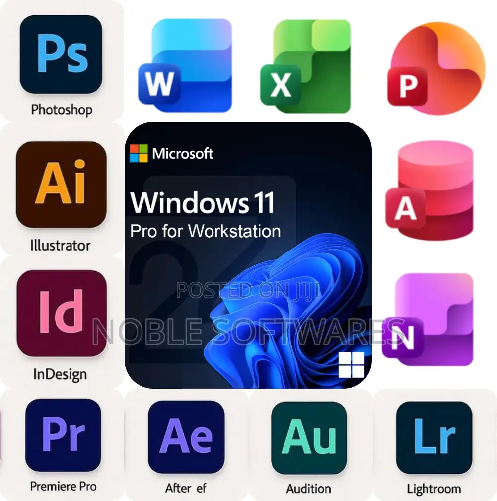 Windows 11 Pro for Workstations + Adobe Suite 2025 + Office 2024