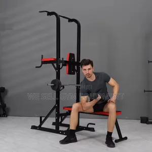 Power Tower Bench With 50kg Dumbbells Set