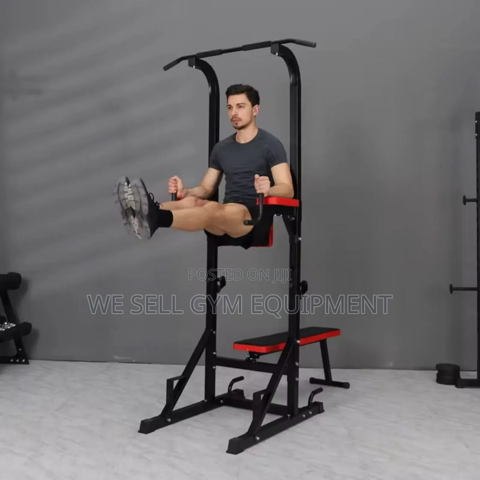 Power Tower Bench With 50kg Dumbbells Set