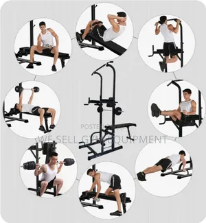Power Tower Bench With 50kg Dumbbells Set